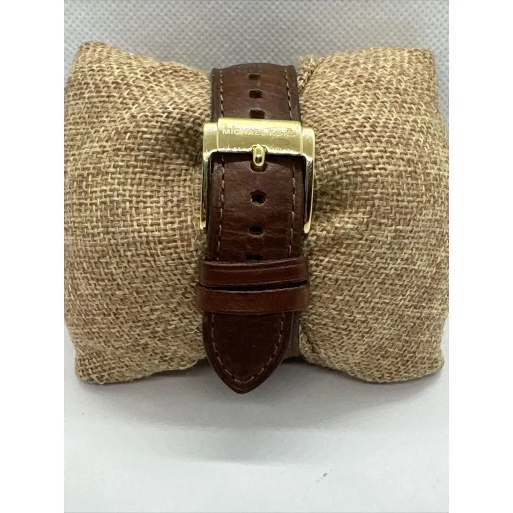 Michael Kors Parker MK2249 Women's Brown Leather Strap Analog Dial Watch JNA431